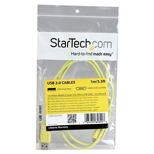 StarTech.com Mobile Charge Sync USB to Slim Micro USB Cable for Phones & Tablets A to Micro B - M/M - Thin Micro USB Charge Cable