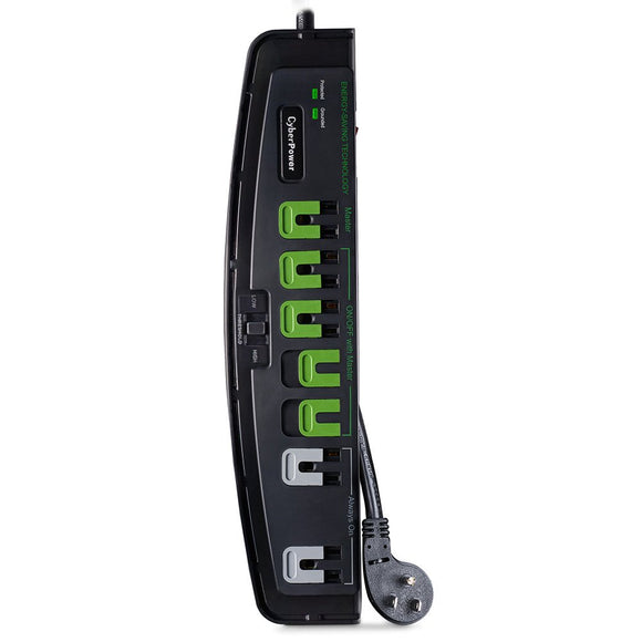 CyberPower P705G Energy-Saving Surge Protector Power Strip, 2100J/125V, 7 Outlets, 5ft Power Cord