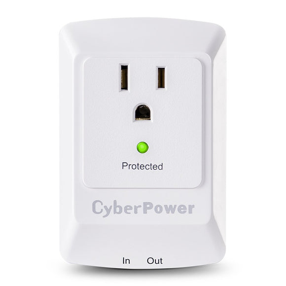 CyberPower CSP100TW 900 Joule Professional 1-Outlet Surge Protector Wall Tap