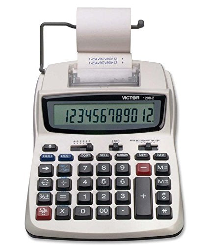 Victor Technology 1208-2 Business Calculator, White