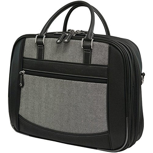 Mobile Edge Select Leather V-Load Briefcase for 15.6-Inch Notebook - Black 2.0 (MESFEBHS)