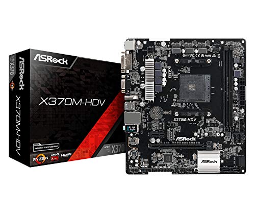 ASRock X370M-HDV AM4 AMD Promontory X370 SATA 6Gb/s USB 3.1 HDMI Micro ATX AMD Motherboard