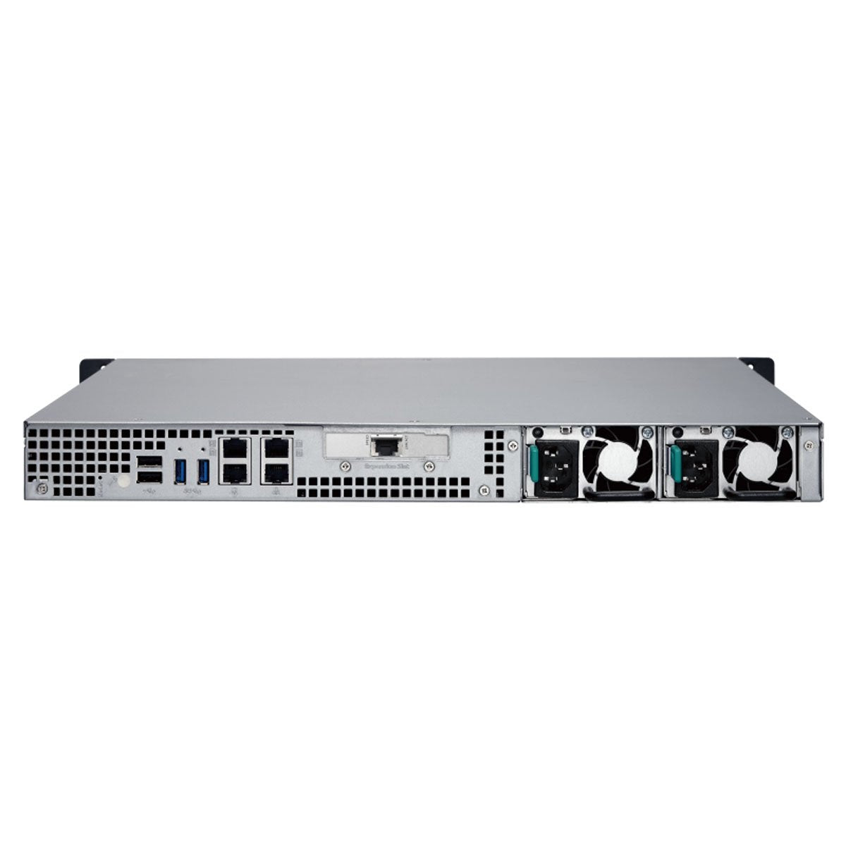 QNAP TS-463XU-RP-4G-US 1U 4-Bay AMD 64bit x86-based NAS and iSCSI/IP-SAN, Quad Core 2.0GHz, 4GB RAM, 4 x 1GbE, 1 x 10GbE (10GBASE-T), Redundant PSU