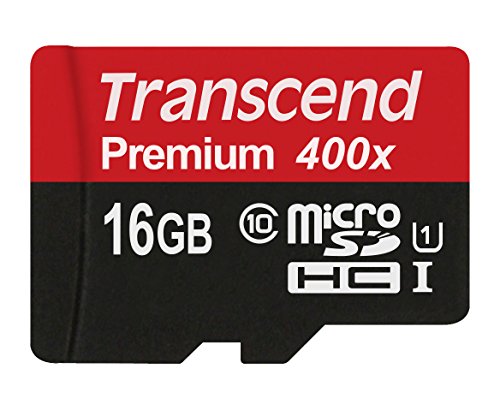 Transcend 16 GB MicroSDHC Class 10 UHS-1 Memory Card (TS16GUSDCU1)