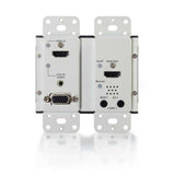 C2g 29301 Hdmi-Vga-3.5 Over 1 Cat5 Extender Wall Plate Transmitter - White