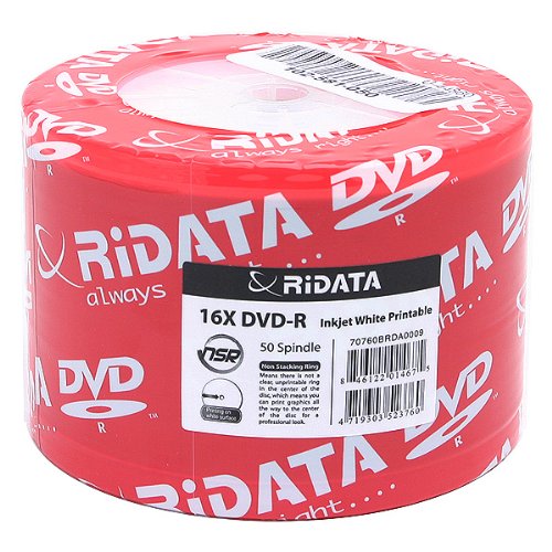 RIDATA 16X DVD-R Blank DVD-R Disc, (RIDATA DVD-R)