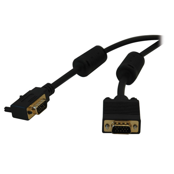 Tripp Lite SVGA/VGA Monitor Extension Cable with RGB Coax Gold HD15M/Right-Angle HD15M, 25-Feet (P502-025-RA)