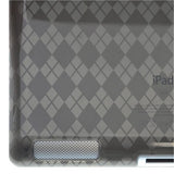 Amzer AMZ90784 Luxe Argyle High Gloss TPU Soft Gel Skin Case for Apple Ipad 2 (Gray)