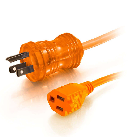 50FT 5-15P-5-15R 16AWG Replacement Power Cord Orange