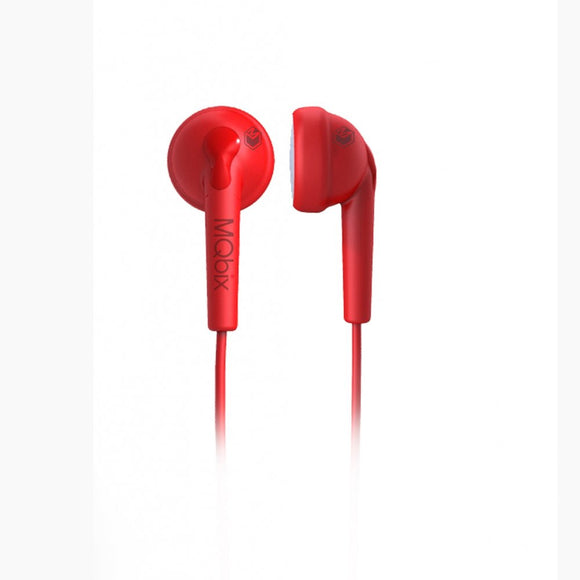 MQBIX Flexible Gel Type Earphones Red
