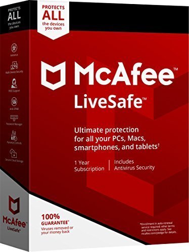 McAfee 2018 LiveSafe Antivirus for Unlimited Devices