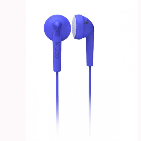 MQBIX Flexible Gel Type Earphones Blue