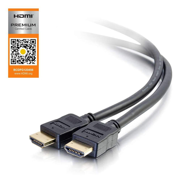 C2G 50188 Premium 4K High Speed HDMI Cable with Ethernet, 4K 60Hz, Black (20 Feet, 6.09 Meters)