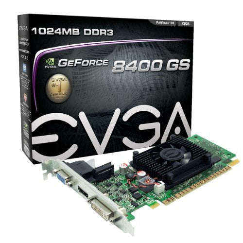 EVGA GeForce 8400 GS Passive 1024 MB DDR3 PCI Express 2.0 Graphics Card DVI/HDMI/VGA, 01G-P3-1303-KR