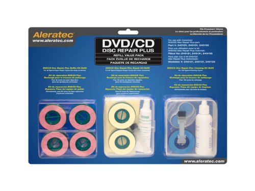 Aleratec 240138 DVD/CD Disc Repair Plus Refill Value Pack