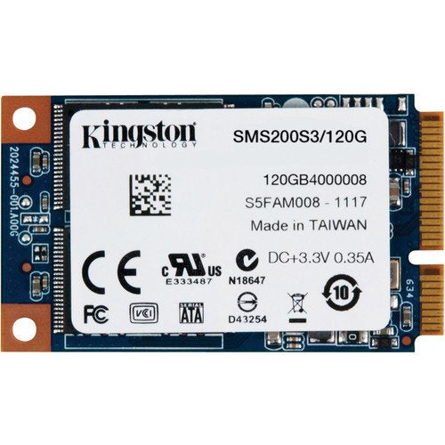 Kingston Digital 120GB SSDNow mS200 mSATA (6Gbps) Solid State Drive for Notebooks Tablets and Ultrabooks SMS200S3/120G