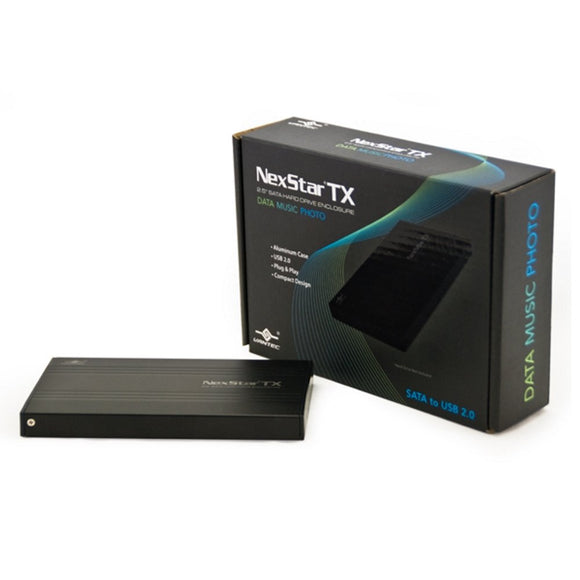 Vantec Nexstar 2.5-Inch Tx Sata to USB 2.0 External Hard Drive Enclosure NST-210S2-BK