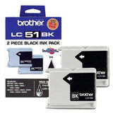 Brother LC51BKS - Black Ink Cartridge 2 Pack