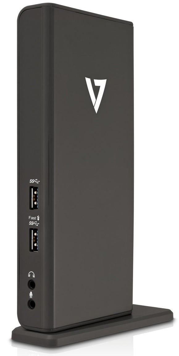 V7 UDDS-1N Universal USB 3.0 Docking Station, Grey