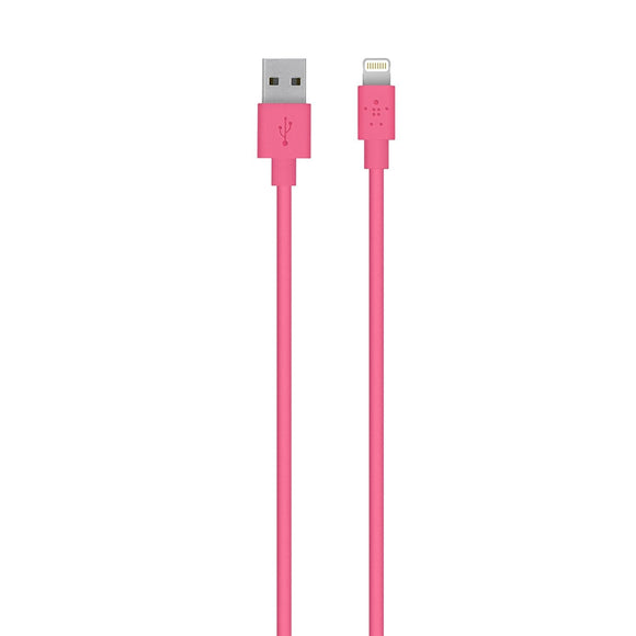 Belkin F8J023BT04-PNK 4-Foot Lightning to USB ChargeSync Cable for iPhone 5/5S/5c, iPad 4G, Mini, and iPod Touch 7G (Pink)