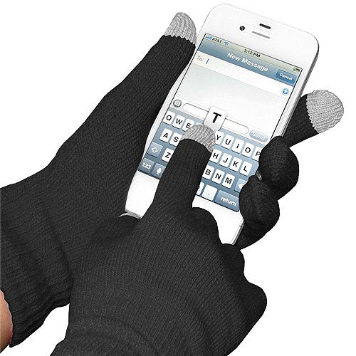 Amzer AMZ92804 Capacitive Touch Screen Knit Gloves (Black)