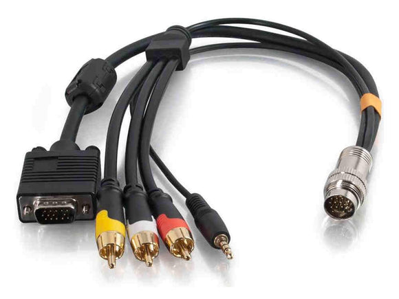 6ft Rapidrun Vga (Hd15) + 3.5mm + Composite Video + Stereo Audio Flying Lead
