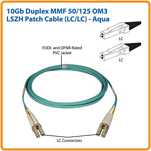 Tripp Lite N820-02M-OM4 6 Feet 2M 40/100Gb MMF 50/125 OM4 LSZH Patch Cable LC/LC (Aqua)
