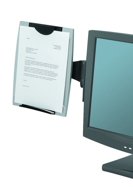 Fellowes(R) Office Suites Monitor Mount Copyholder, Black/Silver