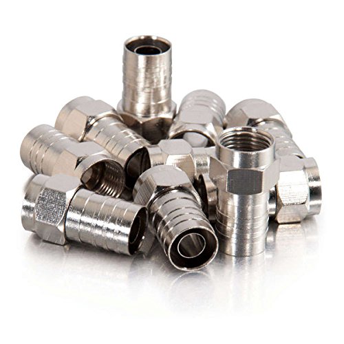 C2G 41087 RG6 Hex Crimp F-Type Connector Multipack (50 Pack) TAA Compliant