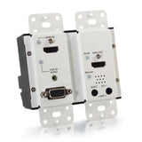 C2g 29301 Hdmi-Vga-3.5 Over 1 Cat5 Extender Wall Plate Transmitter - White