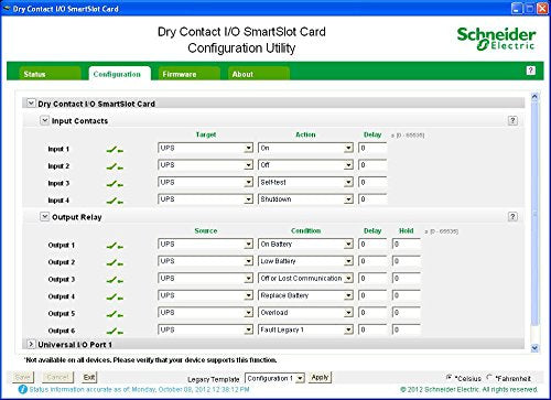 apc by Schneider Electric AP9613 Relay I O Smartslot Card