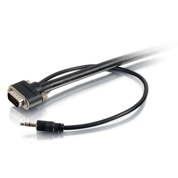 C2G 50234 Select VGA + 3.5mm Stereo Audio and Video Cable M/M, In-Wall CMG-Rated, Black (150 Feet, 45.72 Meters)