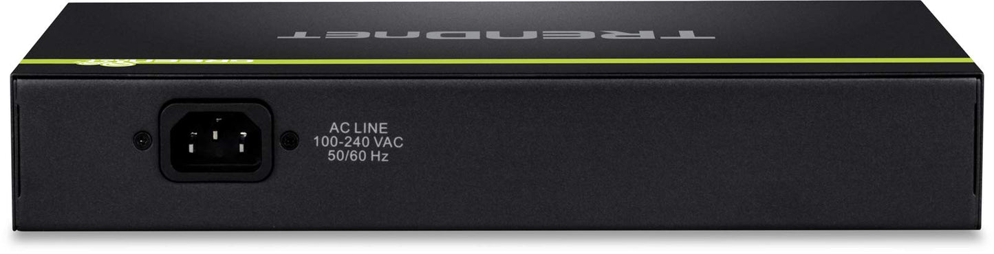 TRENDnet 8-Port 10/100 Mbps GREENnet PoE+ Switch Rack Mountable, 8 x 10/100 Mbps PoE+ Ports, Up to 30 Watts Per Port with 125 W Total Power Budget, TPE-T80H