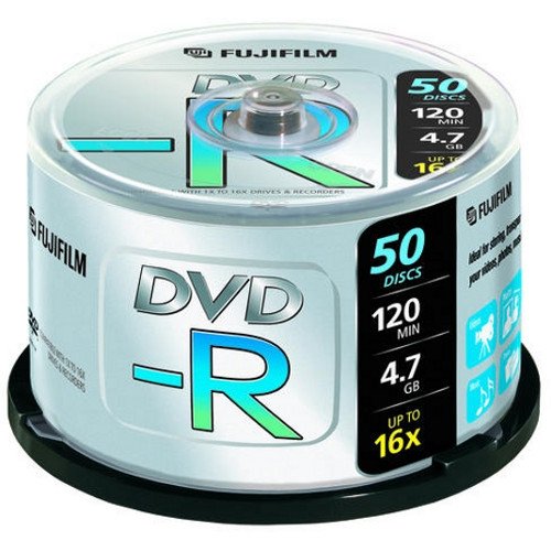 Fujifilm 4.7 GB / 120 min DVD-R White Therml Print Spindle (50 pack)