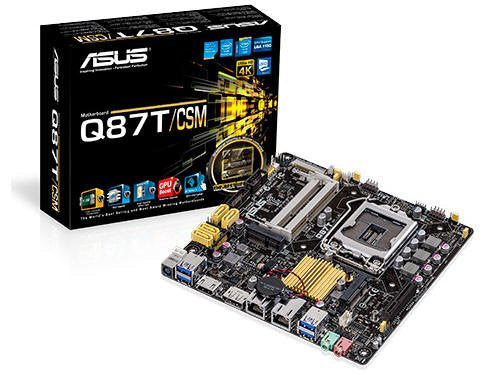 ASUS Mini ITX DDR3 1600 LGA 1150 Motherboard Q87T/CSM