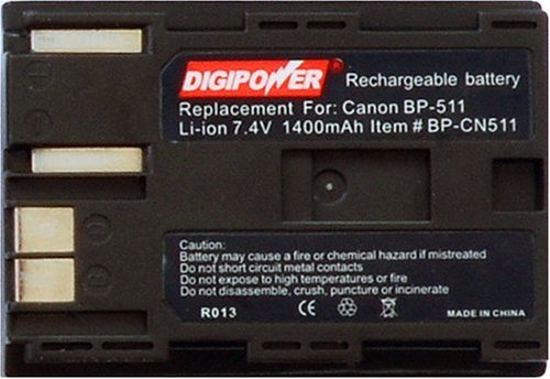 Digipower BP-CN511 Replacement Li-Ion Battery for Canon BP-511