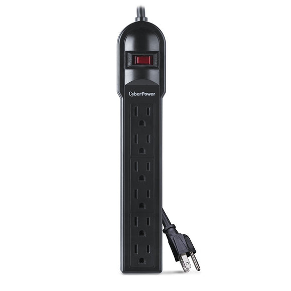 CyberPower CSB604 Essential Surge Protector, 900J/125V, 6 Outlets, 4ft Power Cord