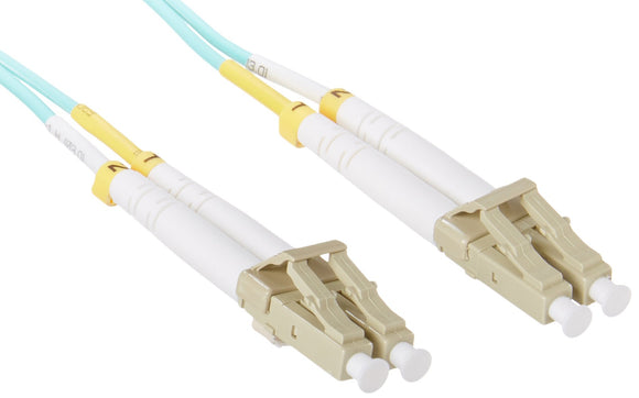 5m 10gb Lomm Fiber Optic Patch Cable Om3 Duplex Lc/Lc 50/125 Aqua