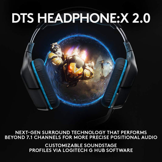 Logitech G432 DTS:X 7.1 Surround Sound Wired PC Gaming Headset (Leatherette)