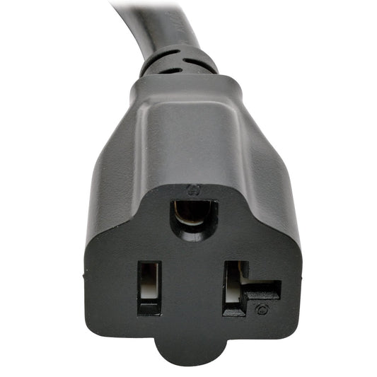 Tripp Lite P046-06N-T 6" Heavy-Duty Power Adapter Cord, 20A, 12 AWG, Black
