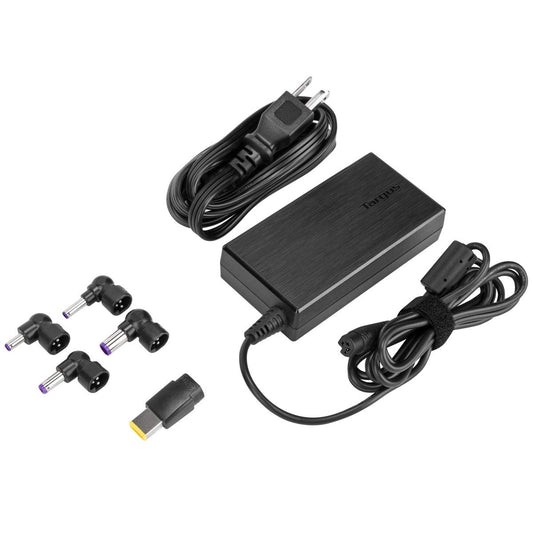 Targus 90W AC Semi-Slim Universal Laptop Charger with 6-Foot Cable, Includes 5 Power Tips Compatible with Major Brands: Acer, ASUS, HP, Compaq, Dell, Toshiba, Gateway, IBM, Lenovo, Fujitsu (APA90US)