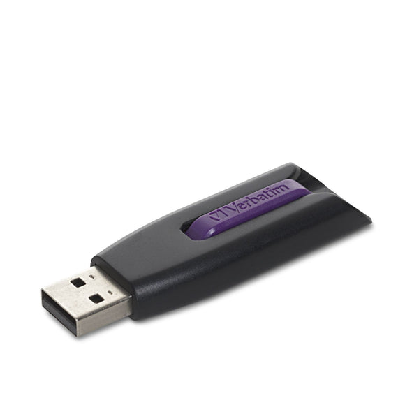 Verbatim 16GB Store 'n' Go V3 USB 3.0 Flash Drive, Black/Violet 49180