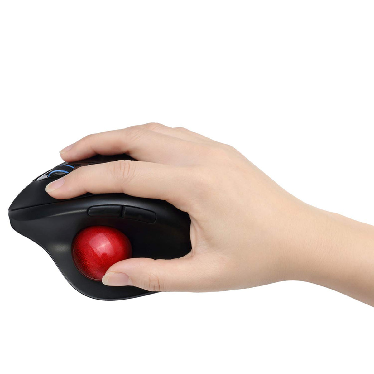 Adesso iMouse T30 Wireless Ergonomic Thumb Trackball Mouse with Nano USB Receiver, Programmable 7 Button Design, and 5 Level DPI Switch