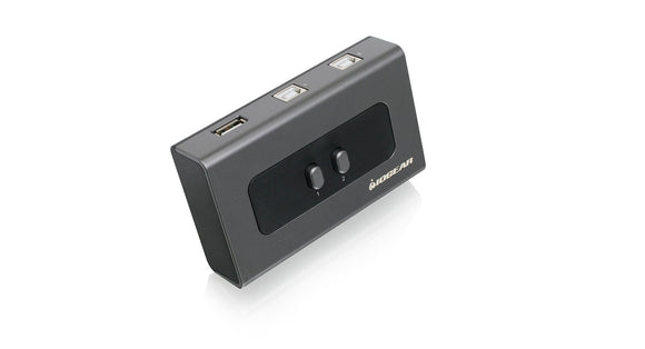 IOGEAR 2 Computer 2-Port USB 2.0 Peripheral Sharing Switch, GUB212