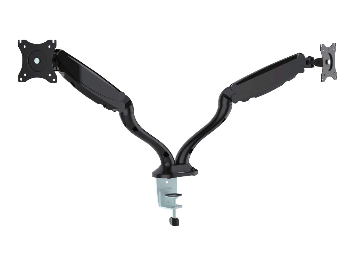 Diamond - Desk Mount (Adjustable Arm) for 2 13"-27" LCD Displays - Desk-Mountable - Black