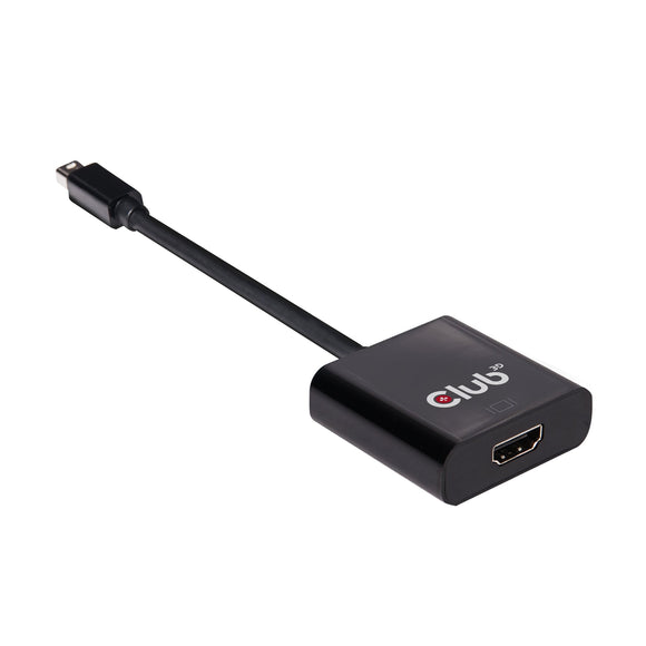 CLUB 3D CAC-2170, Active Mini DisplayPort to HDMI 2.0 Adapter (Supports Displays up to 4K / UHD / 3840x2160@60Hz)