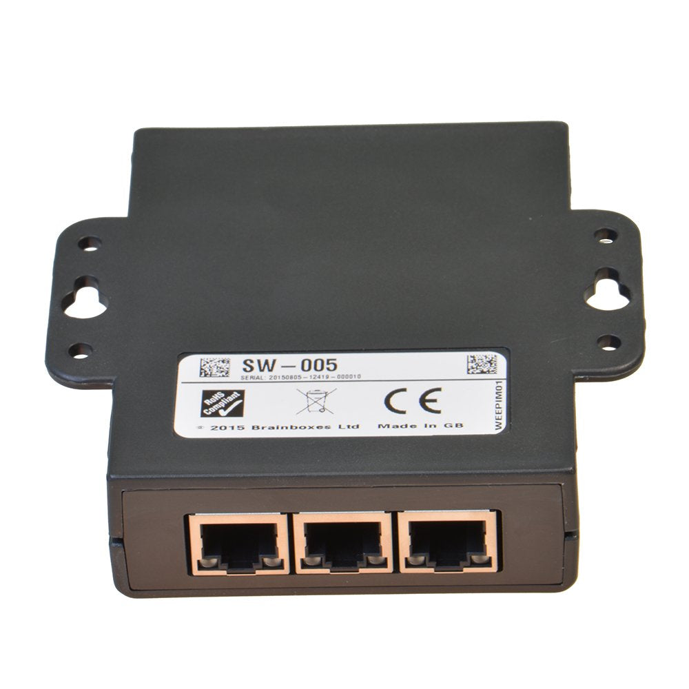 Brainboxes Switch - 5 Ports - DIN Rail mountable (SW-005)