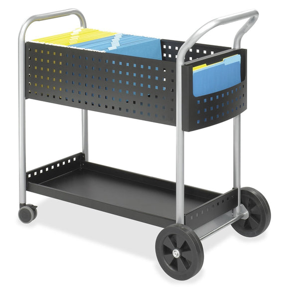 Safco Model Scoot Mail Cart, 32-Inch Wide, Black (5239)