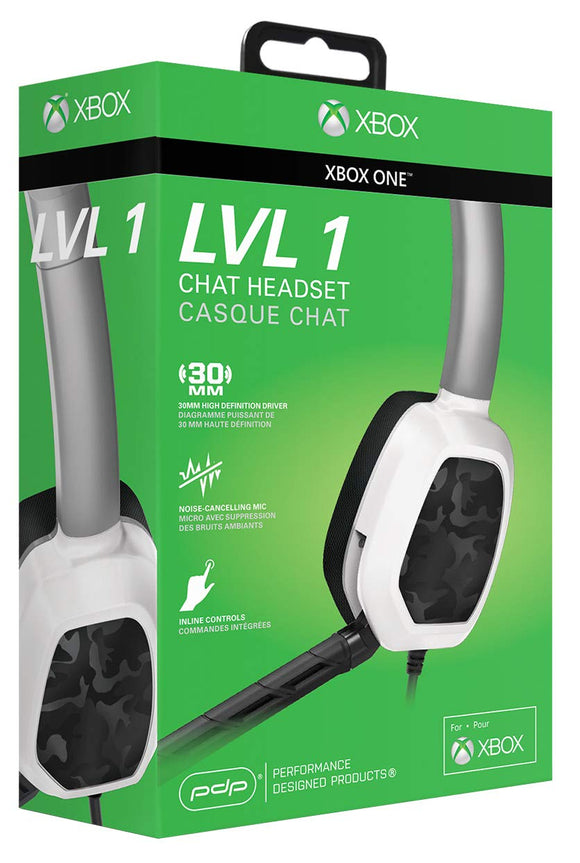 PDP LVL 1 Chat Headset for Xbox One White Camo (048-040-NA-WCAM) - Xbox One