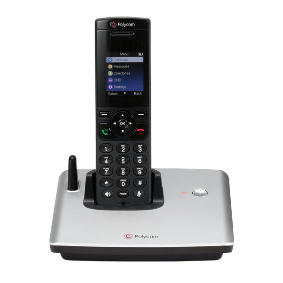 Polycom VVX D60 Base Station with Wireless Handset - 2200-17821-001- 4 Line PoE - AC Adapter Not Included